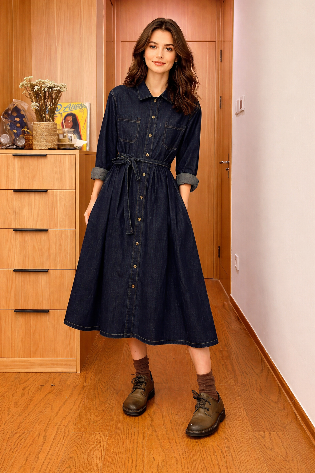 Denim Shirt Dress