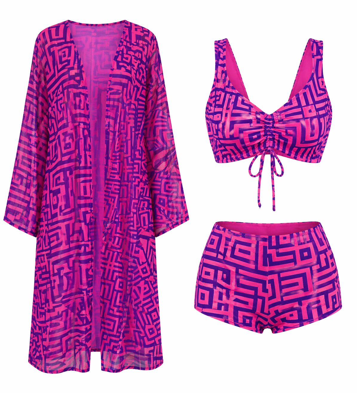 Three-Piece Bikini Set – Sexy Beach Outfit
