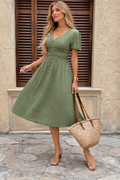 Army Green Elegant Dress
