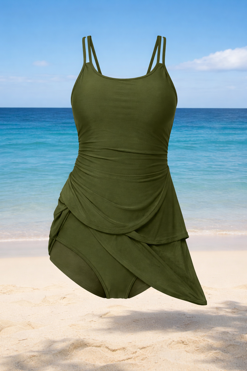 Elegant One-Piece Swim Dress