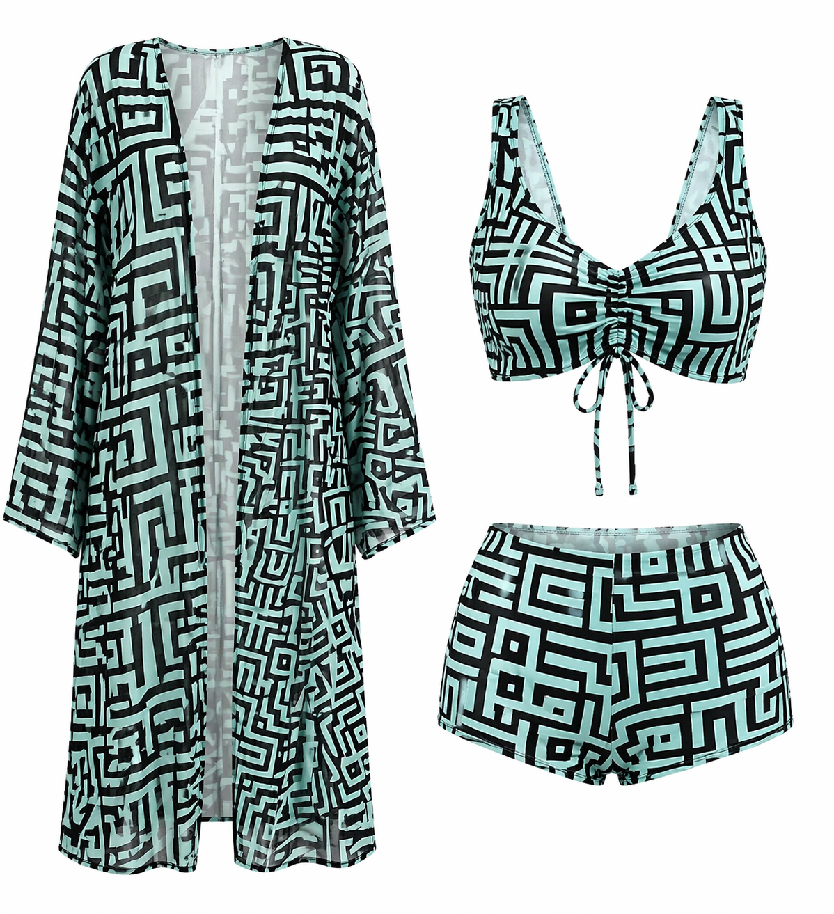 Three-Piece Bikini Set – Sexy Beach Outfit