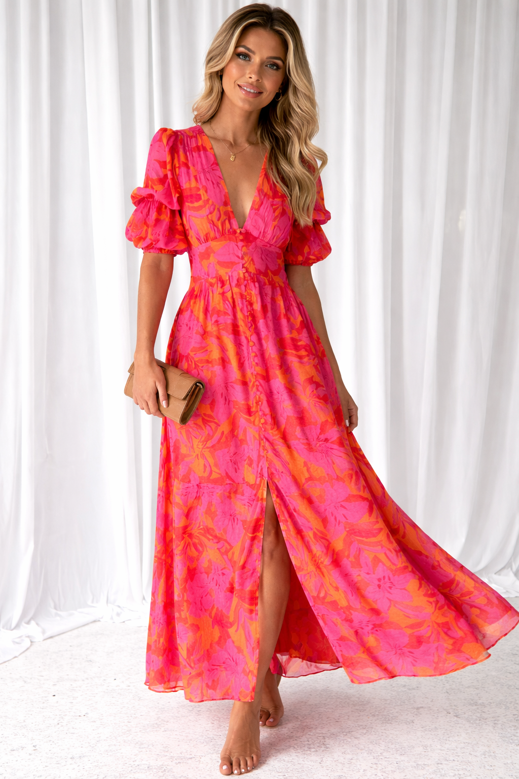 Floral V-Neck Dress