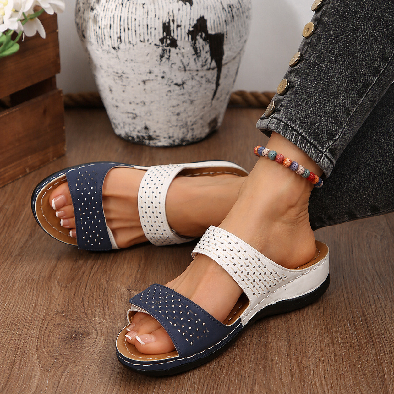 Vintage Style Sandals – Artistic Open-Toe Comfort