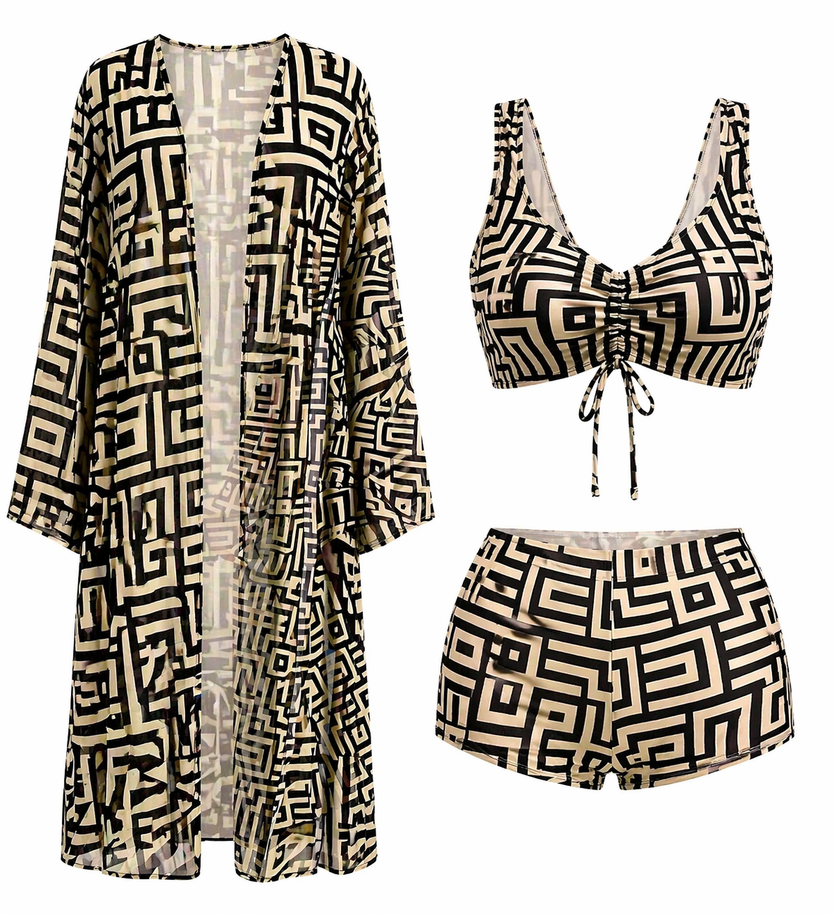 Three-Piece Bikini Set – Sexy Beach Outfit