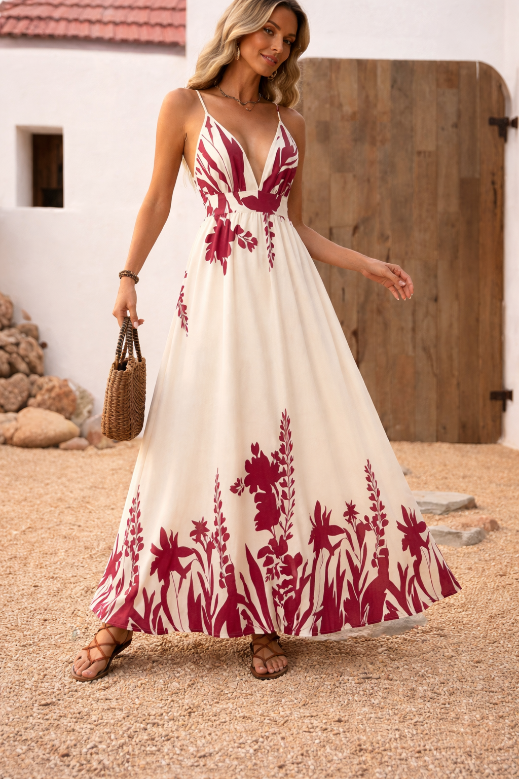 Red Elegance Slip Dress