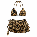 Leopard Print Bikini Set – Sexy Three-Piece Swimwear