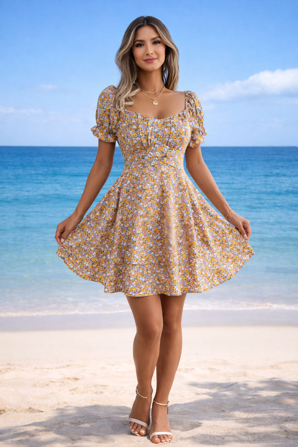 Floral Ruffle Dress