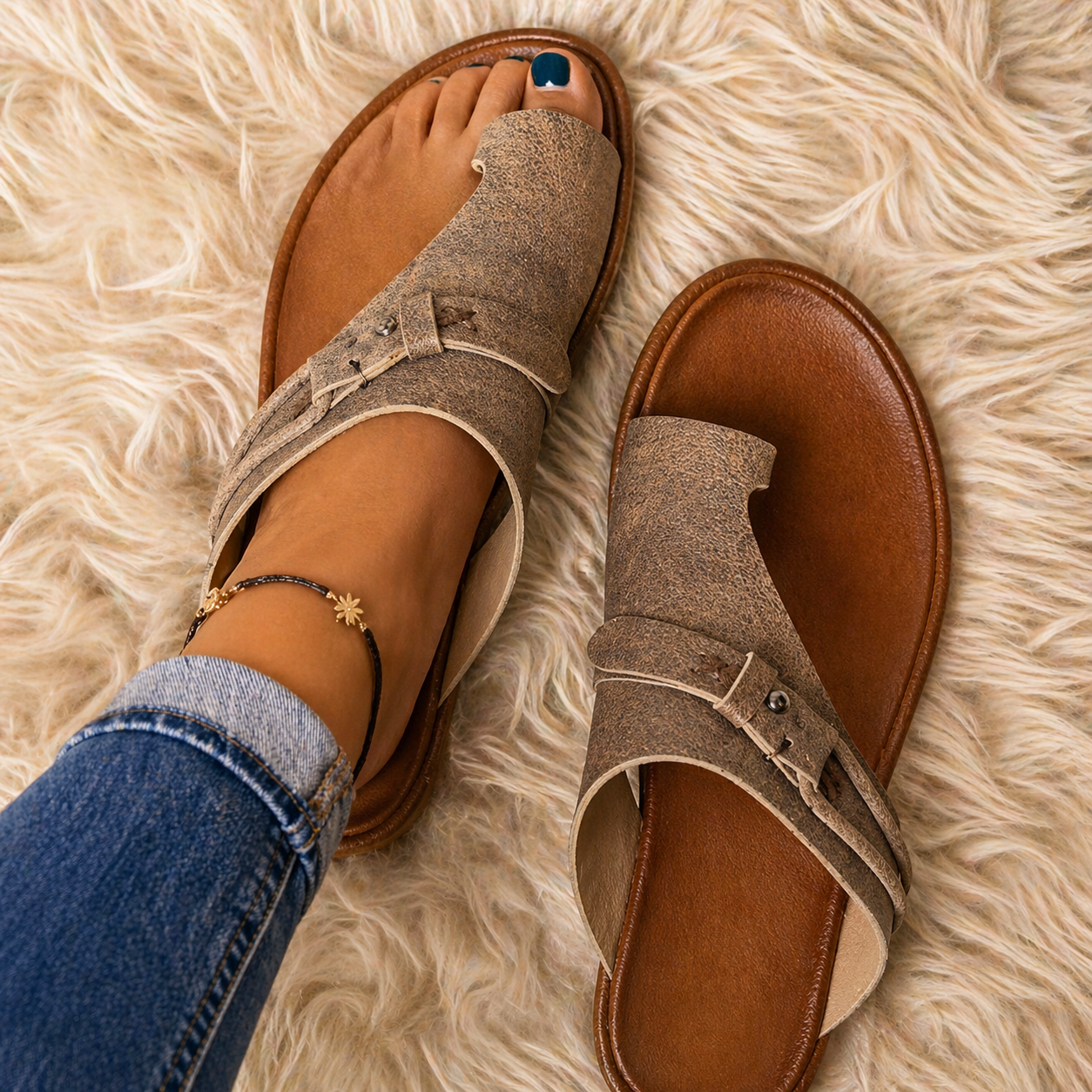 Casual PU Sandals – Simple Everyday Comfort