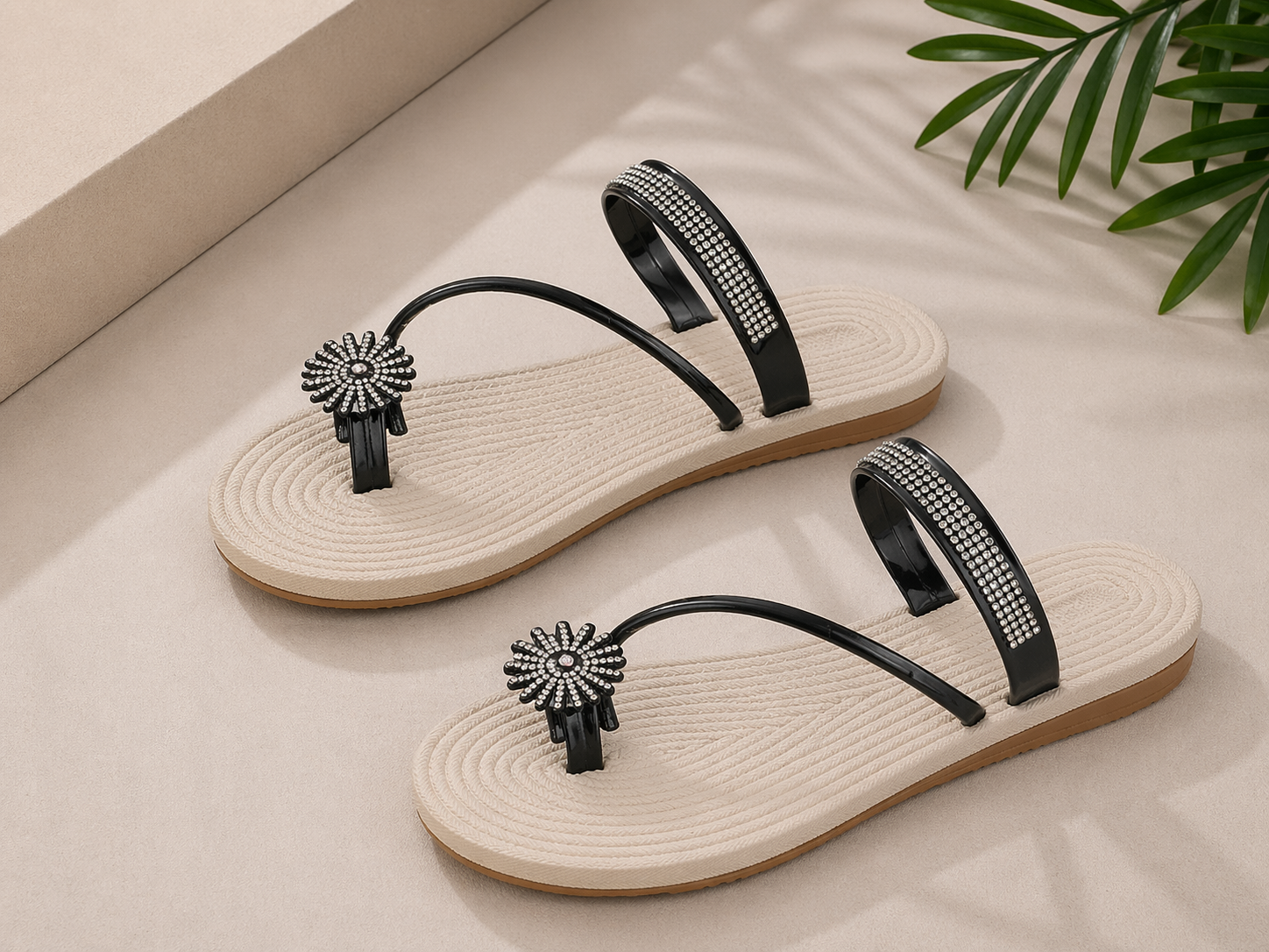 Elegant Rhinestone Slippers – Fairy Style Comfort