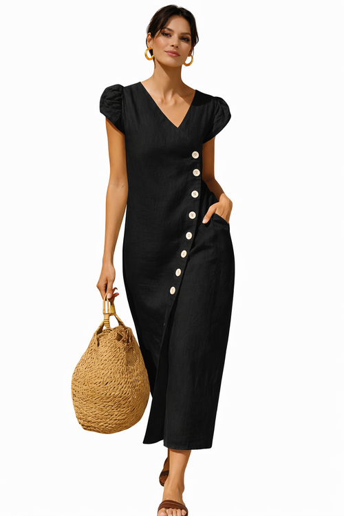 Button Detail Summer Dress