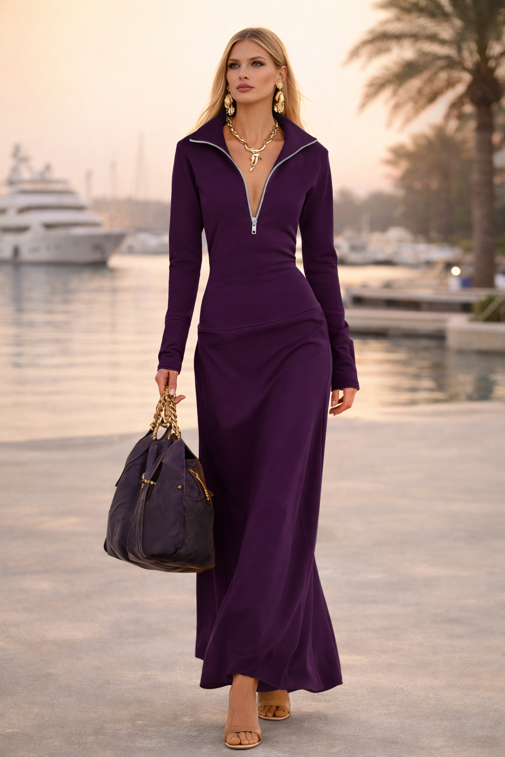Polo Collar Elegance Dress